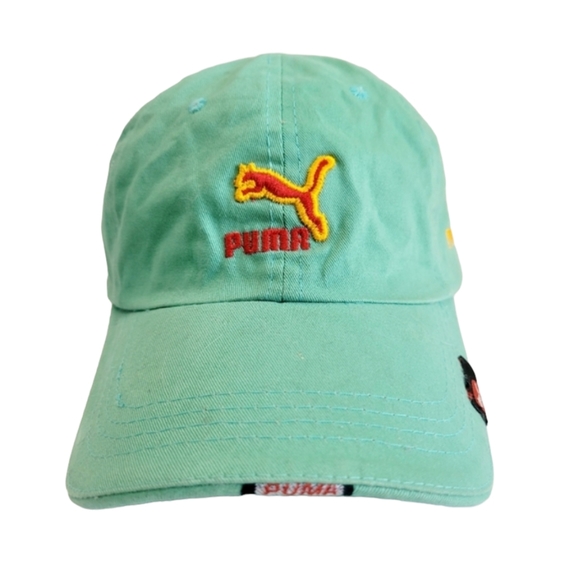Puma Bluish/Green Baseball Hat/ Cap Embroidered Puma on Front and Side - Picture 1 of 12